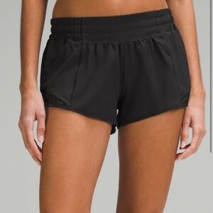 Black LuluLemon Hotty Hot shorts